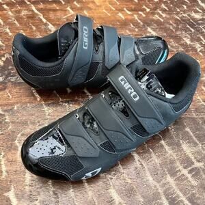 NEW Giro Techne Black Road Cycling Shoes Men 9.5 EU 43 3-Strap Clipless Bike